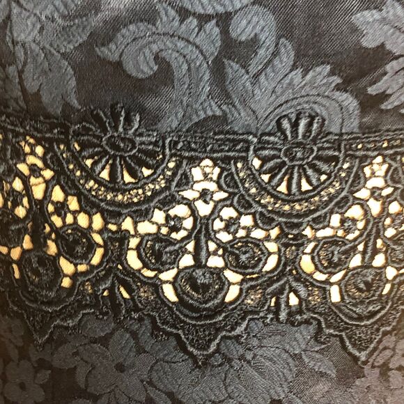 1990s-Y2K GUNNE SAX Jessica McClintock LACE Cut Out Brocade Dress. xS-S. As Is - Picture 5 of 10